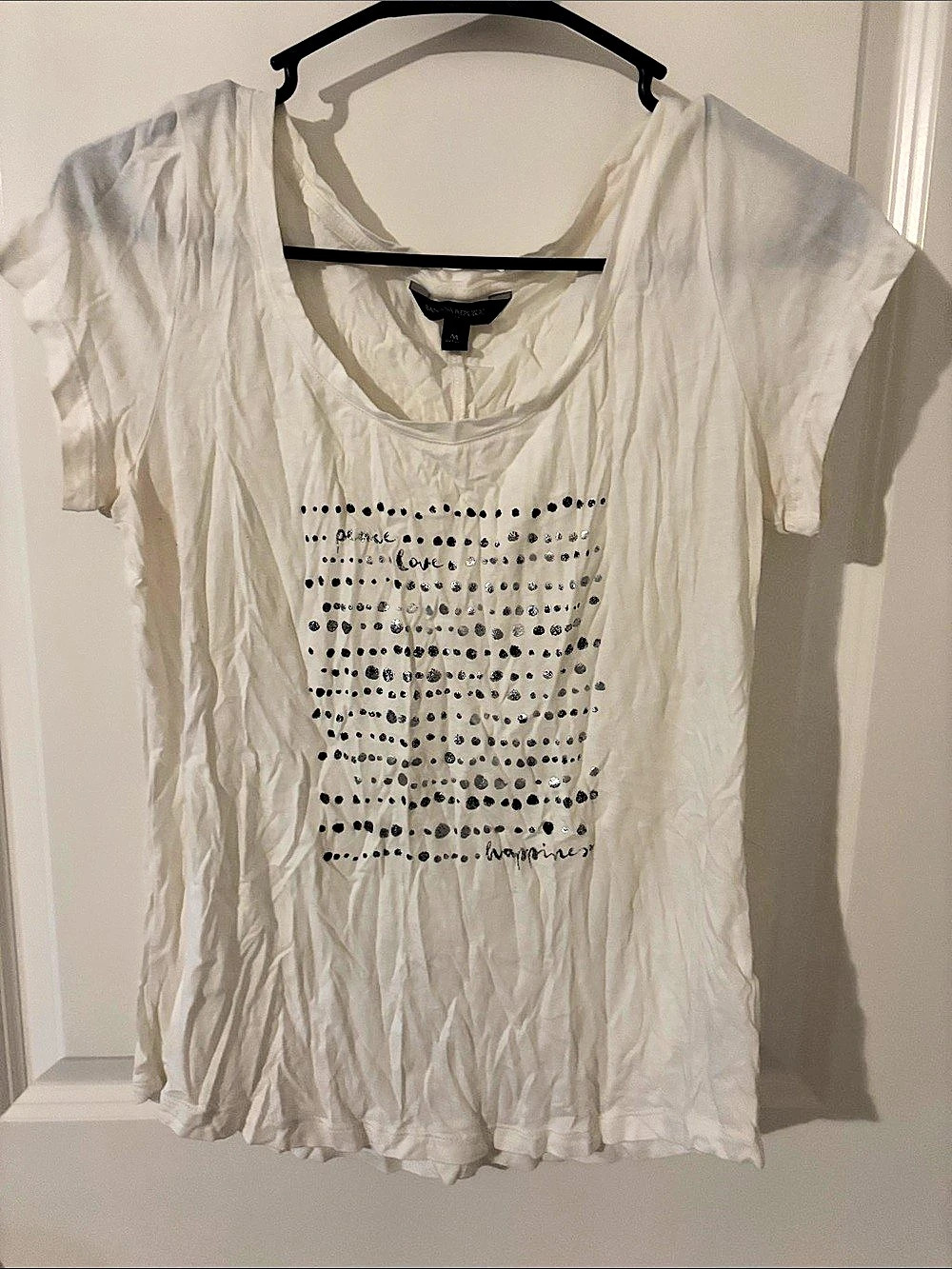 Banana Republic Short Sleeve Top in White Size Medium